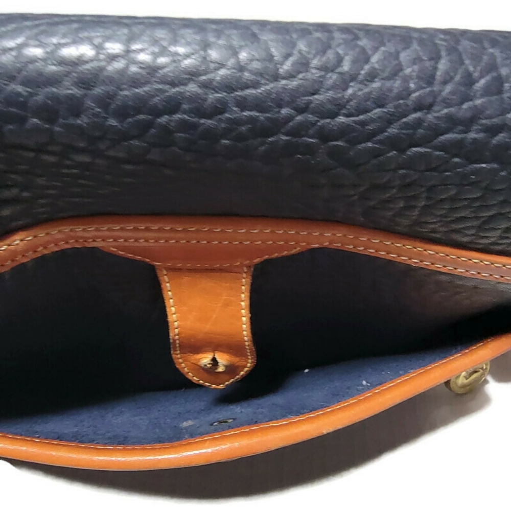 Vintage 1980's Navy Blue Dooney & Bourke Essex Shoulder Bag Crossbody - Picture 5 of 15